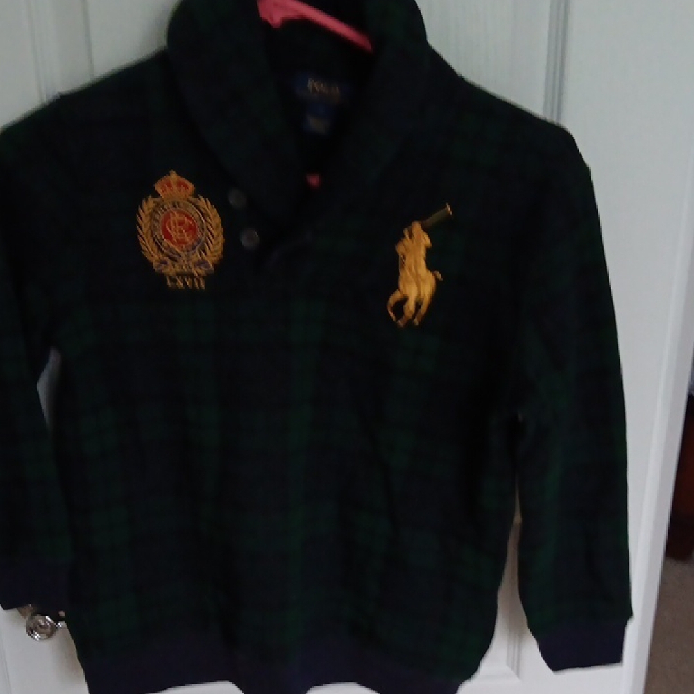 Polo by Ralph Lauren Green Sweater with Embroidered Logo